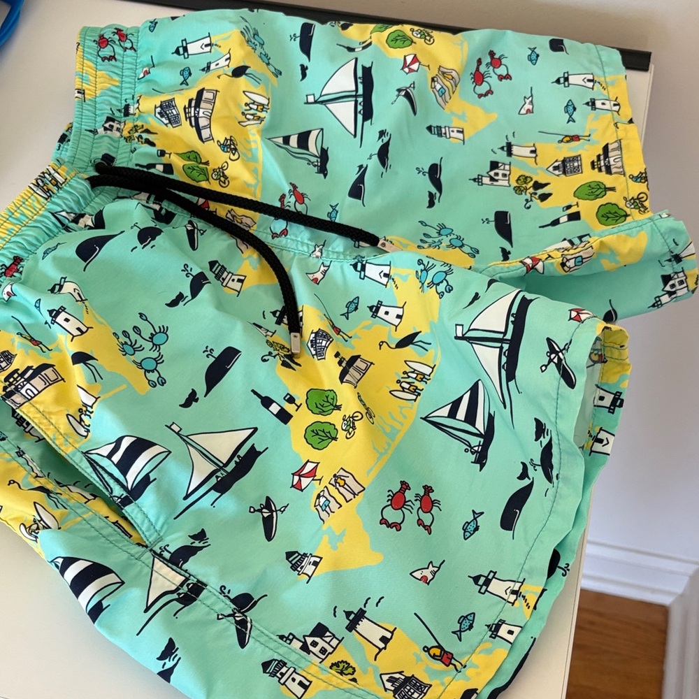 Vilebrequin Multicolor Nautical Print Swim Shorts size L genuine